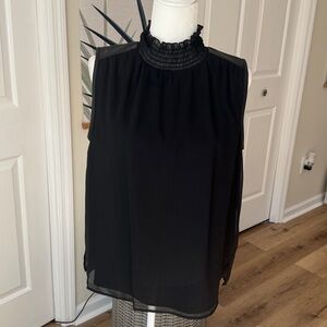DKNY Sleeveless Black Top